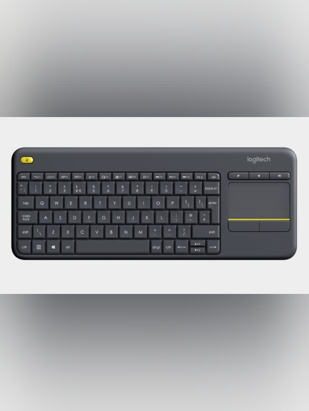 K400 Plus Wireless Touch Keyboard
Relaxed wireless control of your PC connected - Picture 1 of 6